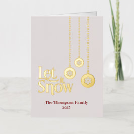 Cartão de Feriado de Folha Dobrada Cor-de-Rosa "De