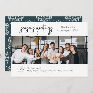 Cartão de Feriado de Foto da Equipe de Negócios