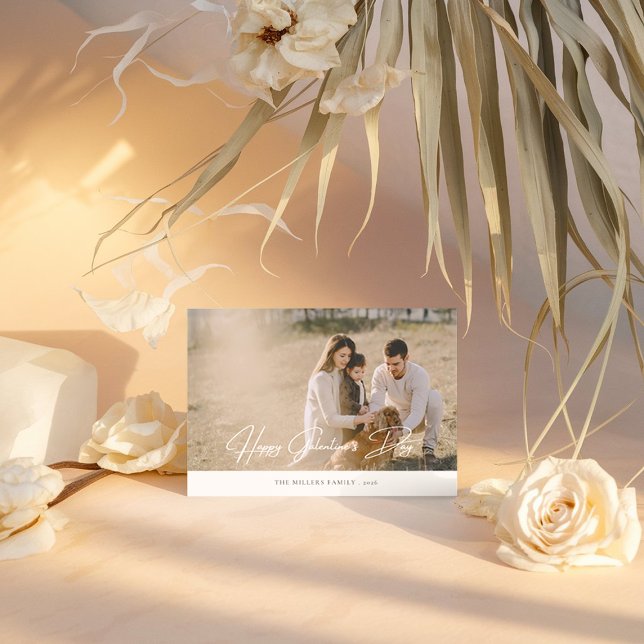 Cartão de Feriado de Foto da Família do Dia Elegan (Criador carregado)