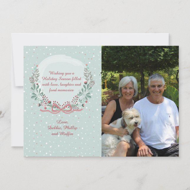 Cartão de Feriado de Foto do Quadro de Inverno (Frente)