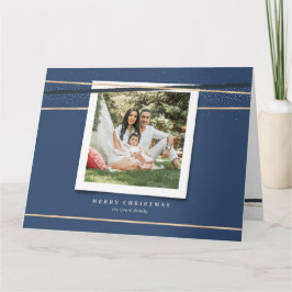 Cartão de Feriado de Foto Dobrado em Fita Moldado 