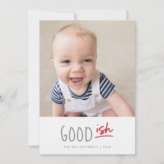 Cartão de Feriado de Foto Engraçado da Lista Boa e