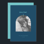 Cartão de Feriado de Fotografia Archada Joyful<br><div class="desc">Este cartão de feriado apresenta uma paleta colorida festiva,  uma foto de solteiro e uma saudação alegre. Outras cores e opções de backer disponíveis mediante solicitação. Obrigados para visitar minha loja Zazzle!</div>