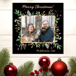 Cartão de Feriado de Fotografia Botânica Moderno