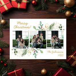 Cartão de Feriado de Fotografia Botânica Moderno