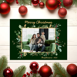 Cartão de Feriado de Fotografia Botânica Moderno