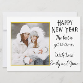 Cartão de Feriado de Fotografia do feliz ano novo