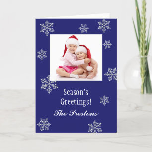 Cartão de Feriado de Fotografia do Snowy Crystals