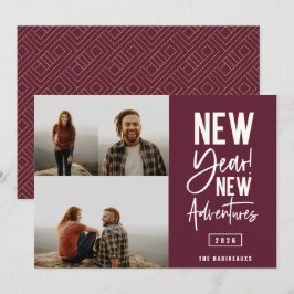 Cartão de Feriado de Fotografia para Novas Aventur