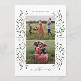 Cartão de Feriado de Fotos Twigs & Berries 2