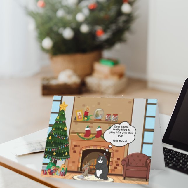 Cartão de Feriado de Gato Bah Hum, Feliz Natal (Criador carregado)