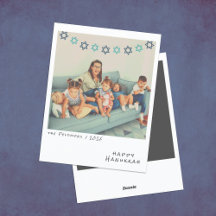 Cartão de Feriado de Hanukkah de Foto Instantânea