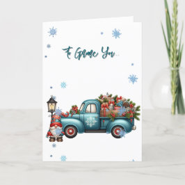 Cartão de Feriado de Inverno Gnomo Whimsical