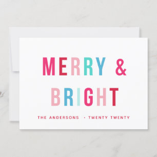 Cartão de Feriado de Letras felizes e Negrito