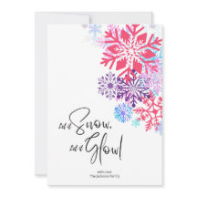 Cartão de Feriado de Natal Colorido Floco de Neve