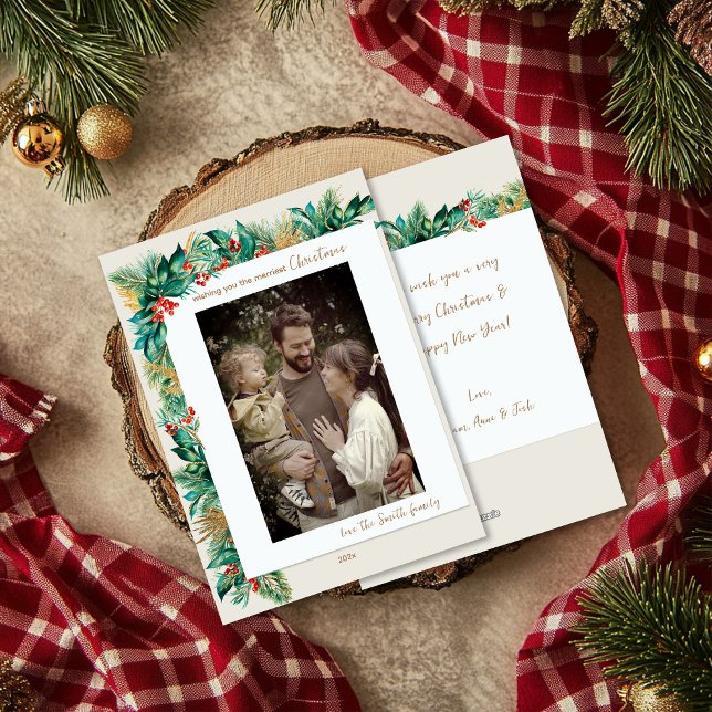 Cartão de Feriado de Natal das Ramais de Água Dour (Criador carregado)