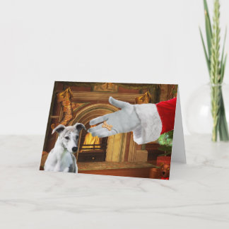 Cartão de Feriado de Natal de Whippet