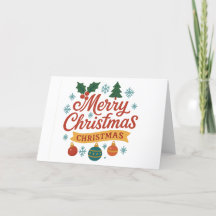 Cartão de Feriado de Natal Dobrado