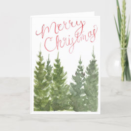 Cartão de Feriado de Natal em Watercolor