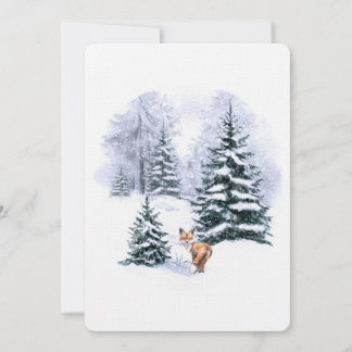 Cartão de Feriado de Natal para Floresta de Cores 