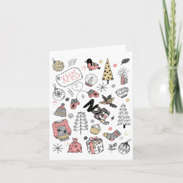 Cartão de Feriado de Noel de Natal Dobrado