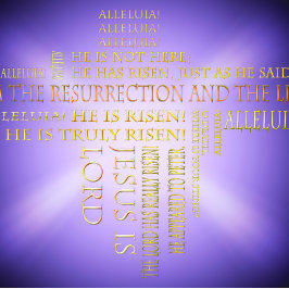 Cartão de Feriado de Nuvem de Páscoa de Ressurreiç