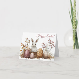 Cartão de Feriado de Ovos de Páscoa bonito com Aqu