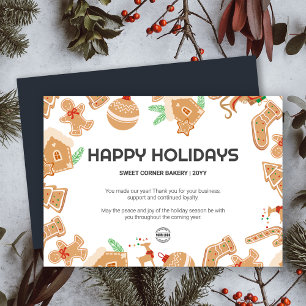 Cartão de Feriado de Pão de Banho Feriado