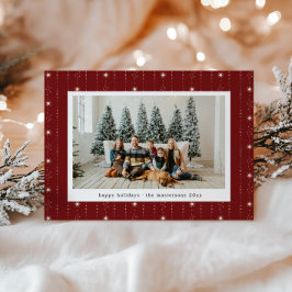 Cartão de Feriado de Papel de Carteira Red and Cre