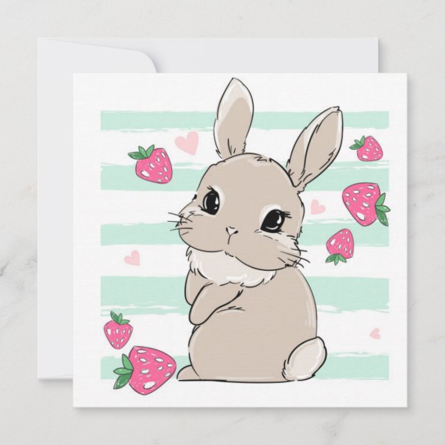 Cartão de Feriado de Páscoa Bonito (Frente)