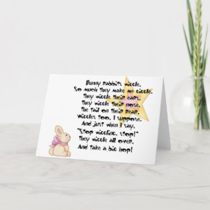 Cartão de Feriado de Páscoa Engraçado para Coelhin