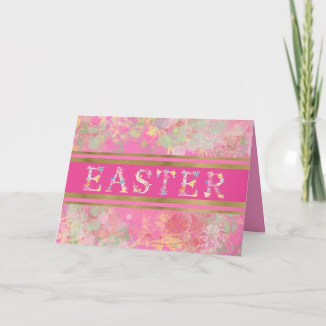 Cartão de Feriado de Páscoa Springtime Watercolor (Frente)