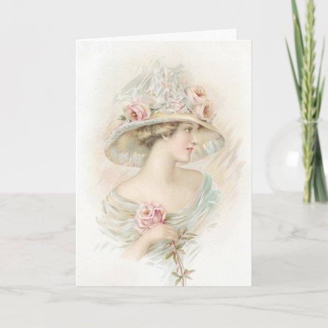 Cartão de Feriado de Poem do Namorados Rosa Rosa R (Frente)