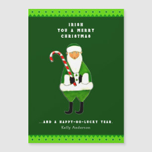 Cartão de Feriado de Saudação de Natal Irlandê