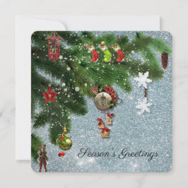 Cartão de Feriado de Saudações da Época