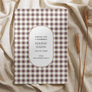 Cartão de Feriado de Tipografia da Xadrez de Buffa