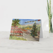 Cartão de Feriado do Woodside para os papais noeis