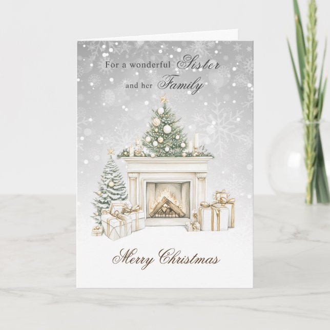 Cartão de Feriado Dobrado (Frente)