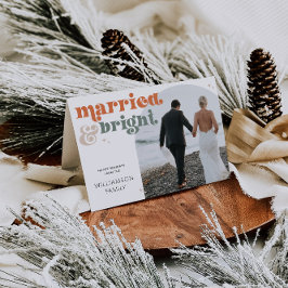 Cartão de Feriado Dobrado de Foto em Arco Retroati