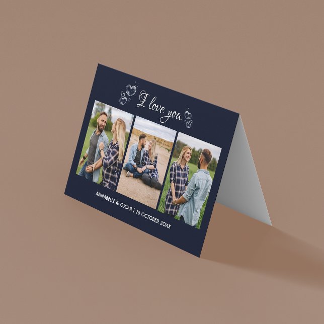 Cartão de Feriado Dobrado do Modelo de Foto Elegan (Criador carregado)