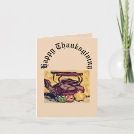 Cartão de Feriado Dobrado: Feliz Dia de Ação de Gr