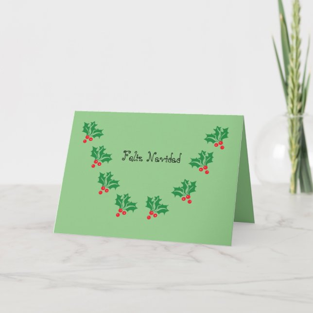 Cartão de Feriado Dobrado NATAL DE MERY EM ESPANHO (Frente)