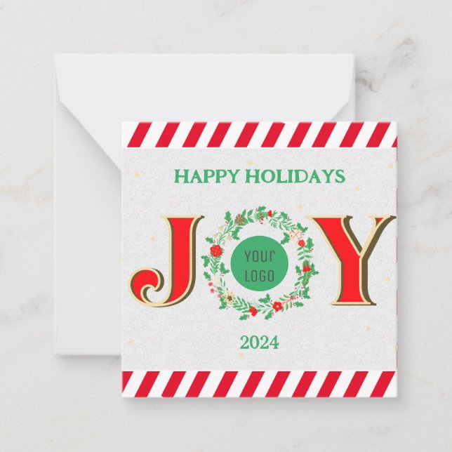 cartão de feriado empresarial de saudação da tempo (Frente)