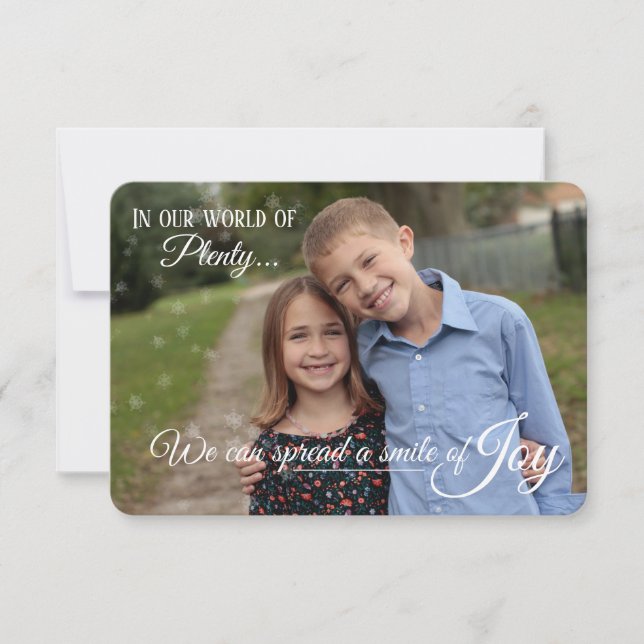 Cartão de Feriado - Espalhar JOY (Frente)