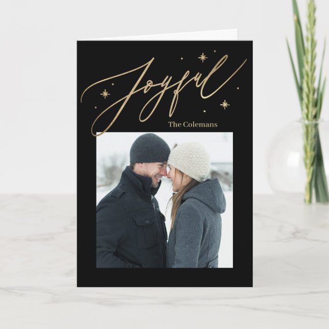 Cartão de Feriado Fotográfico do Joyful Times 1 (Frente)