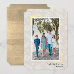 Cartão de Feriado Fotográfico Mele Kalikimaka