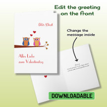 Cartão de Feriado Gérmen de dia de os namorados