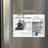 Cartão de Feriado Magnético de Fotografias Greener