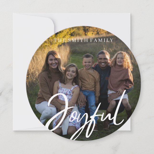 cartão de feriado moderno alegre (Frente)