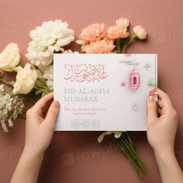 Cartão de Feriado Muçulmano Moderno | Eid al-Adha